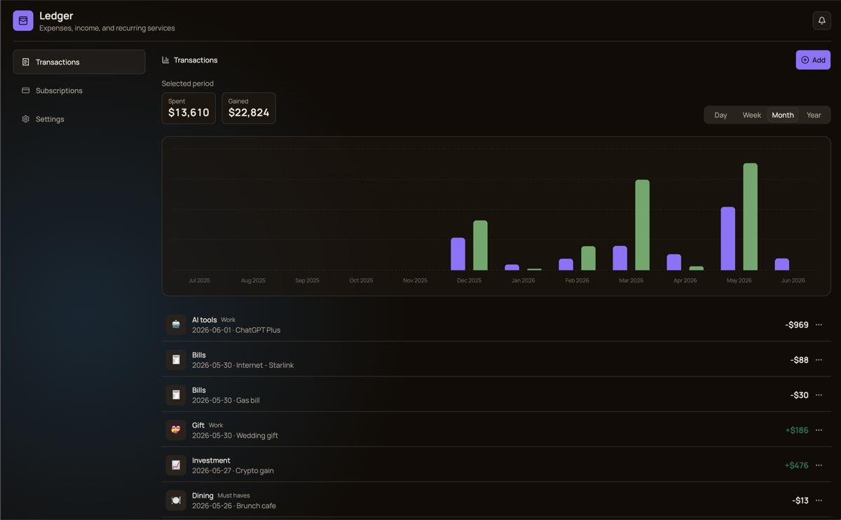 Finance Tracker preview