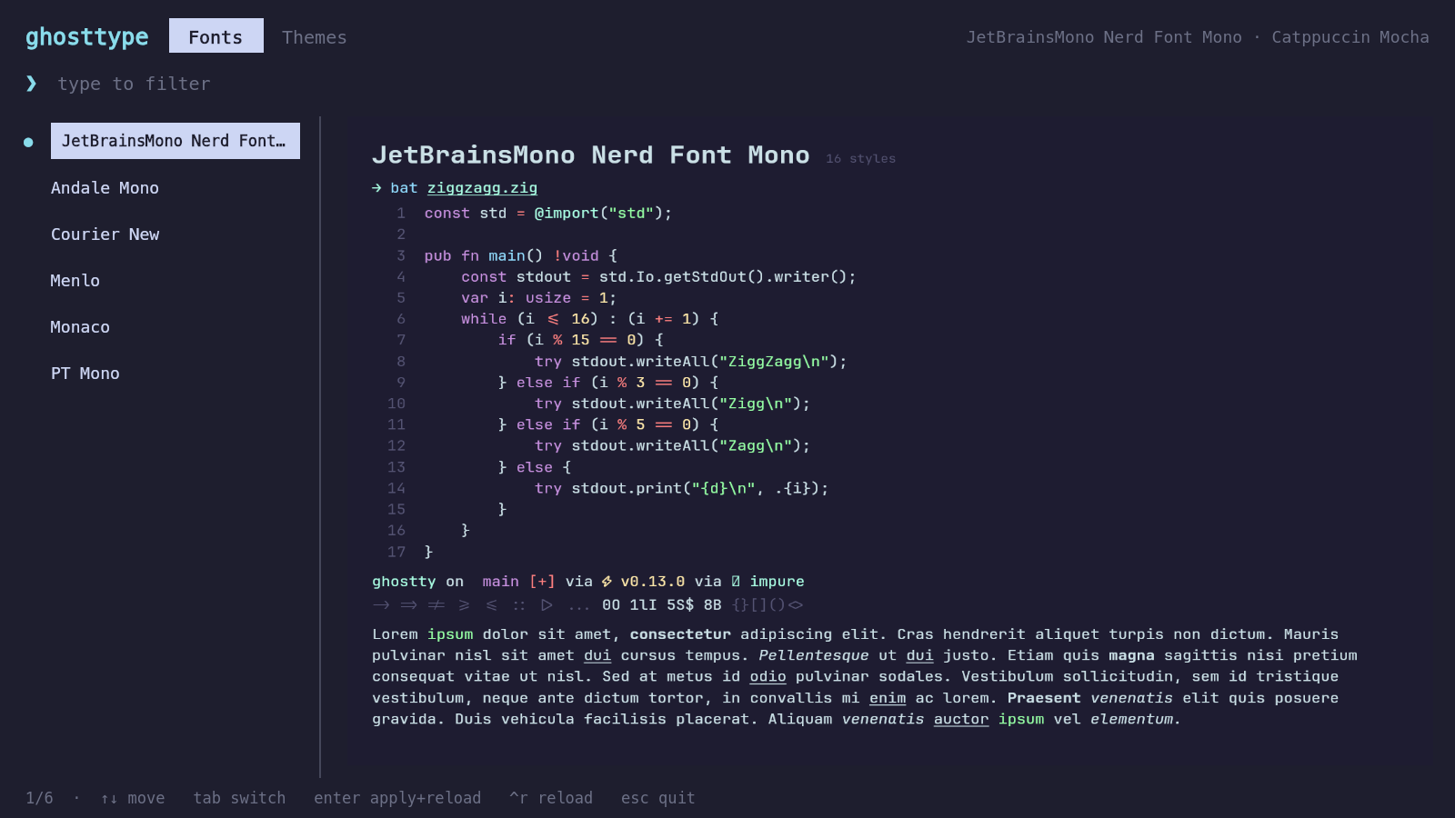 Ghosttype preview