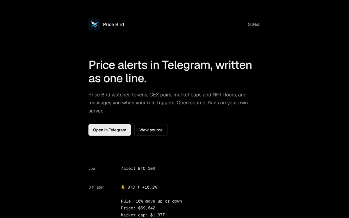 Price Bird preview